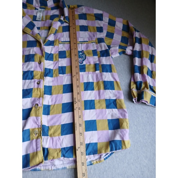 Anthropologie Pajama Set Medium Pants Tiger Checkered Comfort Lounge Sleep - Picture 11 of 16